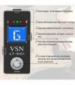 Pedal de afinador cromático de guitarra VSN para guitarra de precisão Pedal de afinador de baixo ± 1 centavo Estojo todo em meta