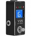 Pedal de afinador cromático de guitarra VSN para guitarra de precisão Pedal de afinador de baixo ± 1 centavo Estojo todo em meta