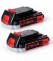 Orstaimer 2Packs 3.0Ah 20v Compatível com bateria de lítio Black and Decker 20V LB20 LBX20 LBXR2020-OPE LBXR20B-2 LB2X4020 LST22