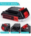 Orstaimer 2Packs 3.0Ah 20v Compatível com bateria de lítio Black and Decker 20V LB20 LBX20 LBXR2020-OPE LBXR20B-2 LB2X4020 LST22
