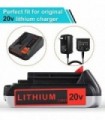 Orstaimer 2Packs 3.0Ah 20v Compatível com bateria de lítio Black and Decker 20V LB20 LBX20 LBXR2020-OPE LBXR20B-2 LB2X4020 LST22