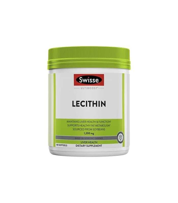 Swisse Soy Lecithin 1200mg Softgels Cápsulas | Mantém a saúde e a função do fígado * | Apoia o Metabolismo de Gorduras * | Suple