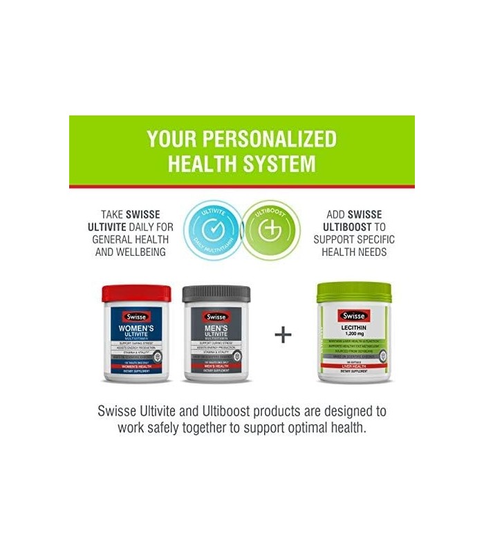 Swisse Soy Lecithin 1200mg Softgels Cápsulas | Mantém a saúde e a função do fígado * | Apoia o Metabolismo de Gorduras * | Suple