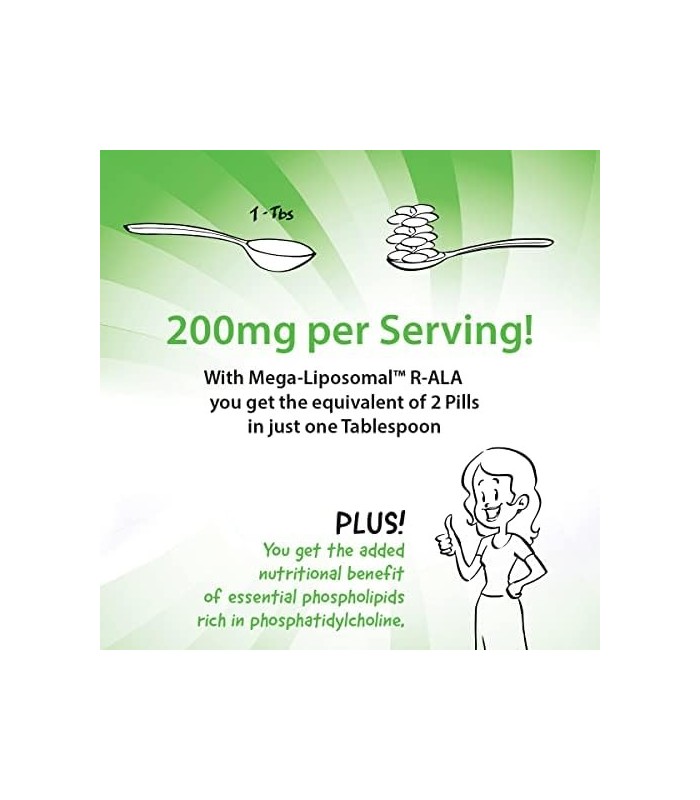 Aurora Nutrascience, Mega-Liposomal R-Alpha Lipoic Acid+ 750 mg com Vitamina C