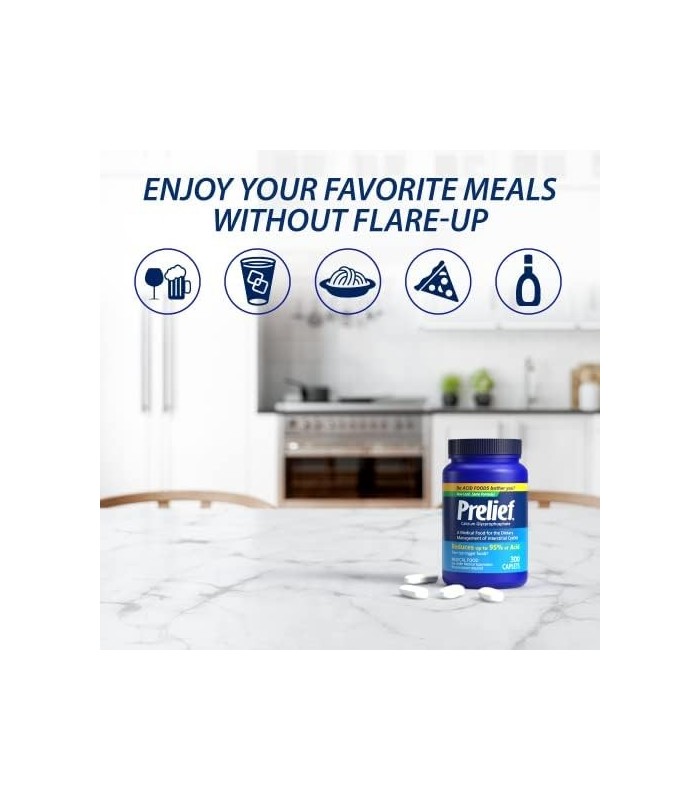 Cápsulas Redutoras de Ácido Prelief Suplemento Dietético, 300 unidades
