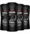 AXE Body Wash 12h Refreshing Scent Cleanser Black Frozen Pear and Cedarwood Mens Body Wash com 100 por cento de hidratantes à ba