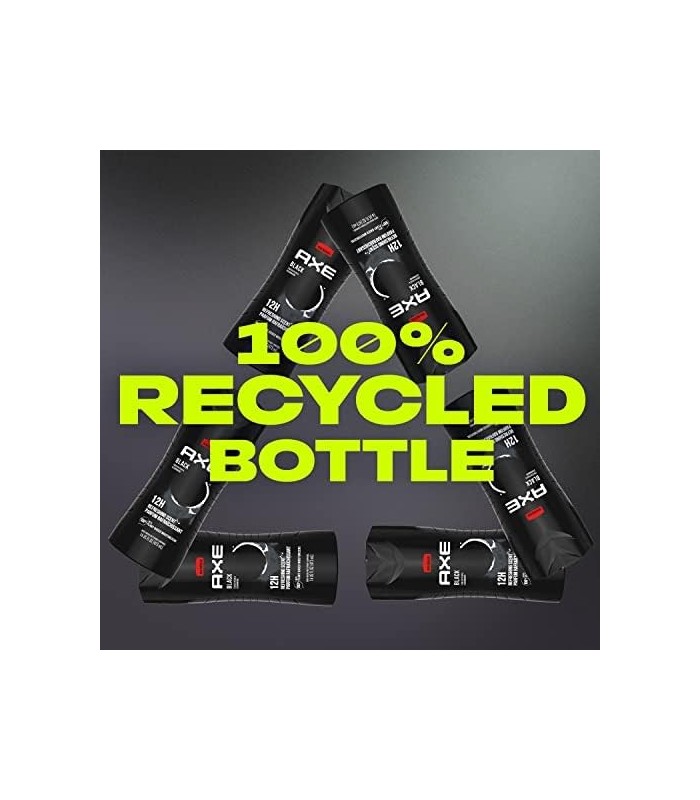 AXE Body Wash 12h Refreshing Scent Cleanser Black Frozen Pear and Cedarwood Mens Body Wash com 100 por cento de hidratantes à ba