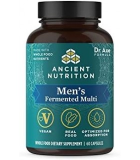Multivitamínico de Nutrição Antiga para Homens, Multivitamínico Fermentado para Homens com Vitamina A, C, D, E, K, Zinco e Mais,