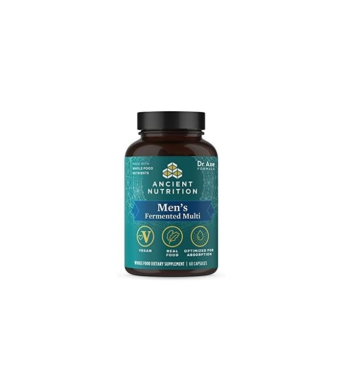 Multivitamínico de Nutrição Antiga para Homens, Multivitamínico Fermentado para Homens com Vitamina A, C, D, E, K, Zinco e Mais,