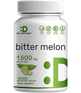 Eagleshine Vitaminas Bitter Melon 15.000mg Equivalente de Ervas, 200 Cápsulas, 10:1 Extrato de Fruta de Melão Amargo Selvagem |