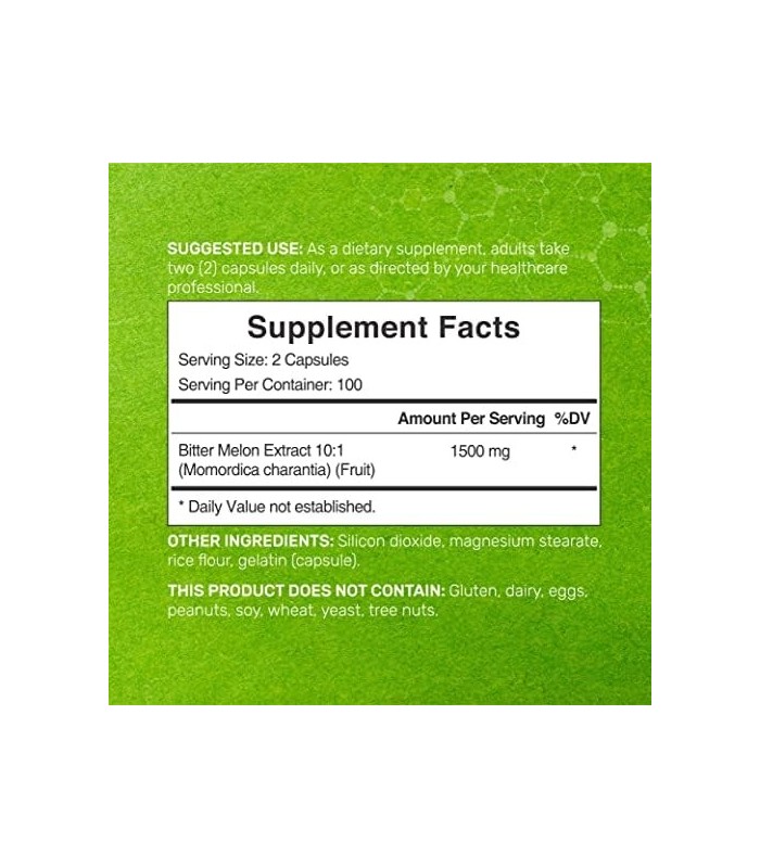Eagleshine Vitaminas Bitter Melon 15.000mg Equivalente de Ervas, 200 Cápsulas, 10:1 Extrato de Fruta de Melão Amargo Selvagem |