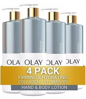 Loção Corporal Refirmante e Hidratante Olay com Colágeno, Bomba de 17 fl oz, Pacote com 4