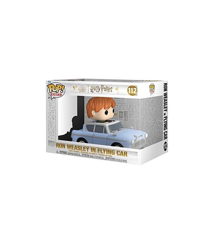 Funko Pop! Ride Super Deluxe: Harry Potter: Câmara Secreta 20º Aniversário - Ron Weasley em Carro Voador, Multicolorido