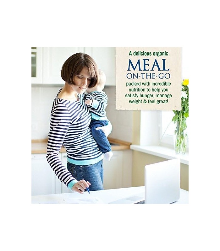 Pó de proteína vegana Garden of Life - Shakes de substituição de refeição orgânica crua - Baunilha - Proteína de ervilha, verdur