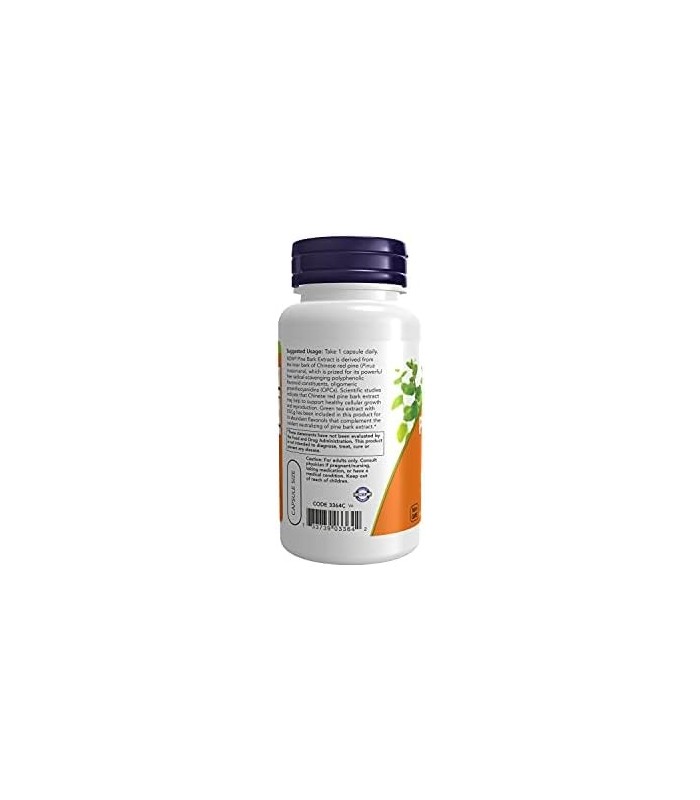 Suplementos  NOW, extrato de casca de pinheiro 240 mg, 90% de extrato de casca de pinheiro OPC, (da casca interna do pinheiro ve