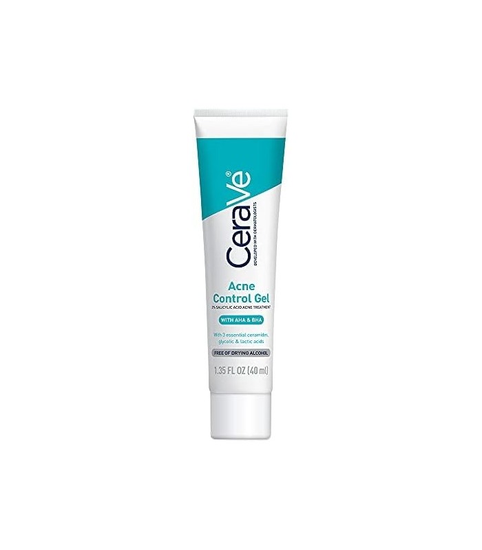 CeraVe Ácido Salicílico Tratamento da Acne com Ácido Glicólico e Ácido Láctico | Gel de Acne para Rosto para Controlar e Elimina