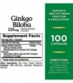 Natureøs Bounty Ginkgo Biloba Cápsulas 120mg, Suplemento de Suporte de Memória, Suporta Função Cerebral e Prontidão Mental, 100