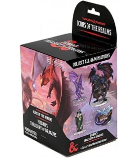 D&D Icons of The Realms: Fizbans Treasure of Dragons - Booster (Set22) - Contém 4 miniaturas, pré-pintadas, pré-montadas, masmor