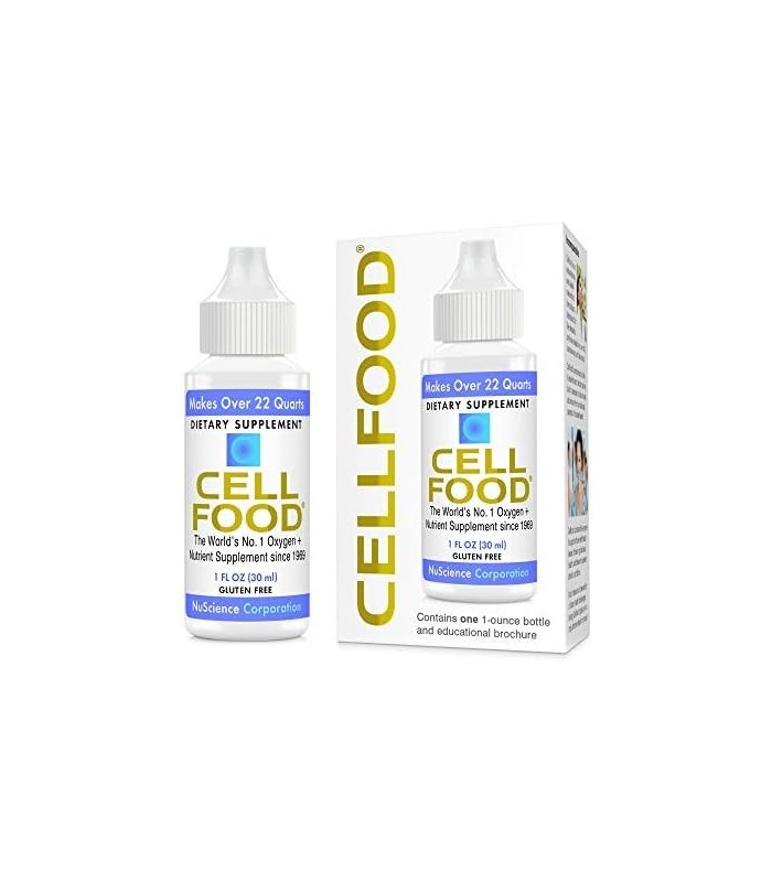 Cellfood Liquid Concentrate, 1 fl oz - Suplemento de Oxigênio + Nutriente - Suporta Sistema Imunológico, Energia, Resistência, H