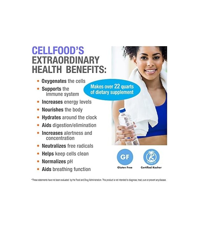 Cellfood Liquid Concentrate, 1 fl oz - Suplemento de Oxigênio + Nutriente - Suporta Sistema Imunológico, Energia, Resistência, H