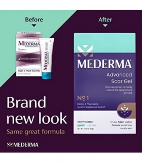 Mederma Advanced Scar Gel 1x Daily Reduz a Aparência de Velhas Novas Cicatrizes 1 Médico Farmacêutico Marca Recomendada para Cic
