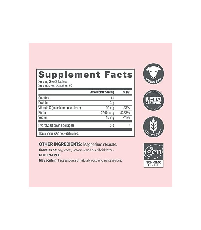 NeoCell Super Peptídeos de Colágeno + Vitamina C e Biotina, 3g de Colágeno por Porção, Sem Glúten, Promove Cabelo Saudável, Pele