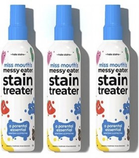 Miss Mouths HATE STAINS CO removedor de manchas para roupas - 4 onças 3 pacotes de recém-nascidos e bebês Essentials Messy Eater
