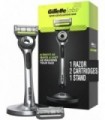 Gillette Mens Razor com barra esfoliante da GilletteLabs, kit de barbear para homens, inclui 1 alça, 2 refis de lâmina de barbea