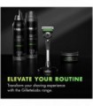 Gillette Mens Razor com barra esfoliante da GilletteLabs, kit de barbear para homens, inclui 1 alça, 2 refis de lâmina de barbea