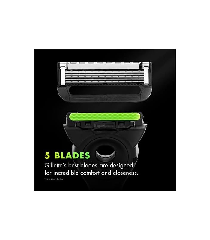 Gillette Mens Razor com barra esfoliante da GilletteLabs, kit de barbear para homens, inclui 1 alça, 2 refis de lâmina de barbea