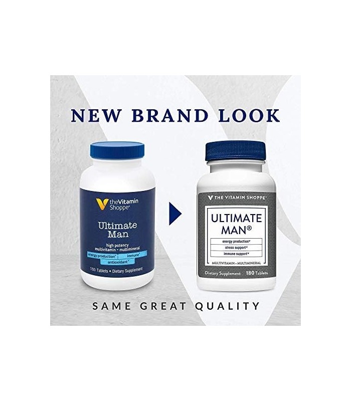 The Vitamin Shoppe Ultimate Man Multivitamínico, Potency Multi Energy Antioxidant Blend, Daily Multimineral Supplement for Optim
