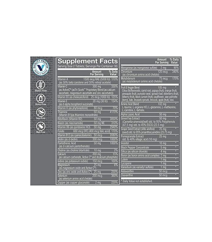 The Vitamin Shoppe Ultimate Man Multivitamínico, Potency Multi Energy Antioxidant Blend, Daily Multimineral Supplement for Optim