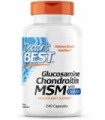Doctors Best Glucosamine Chondroitin Msm com cápsulas OptiMSM, suporta estrutura articular saudável, função e conforto, não tran