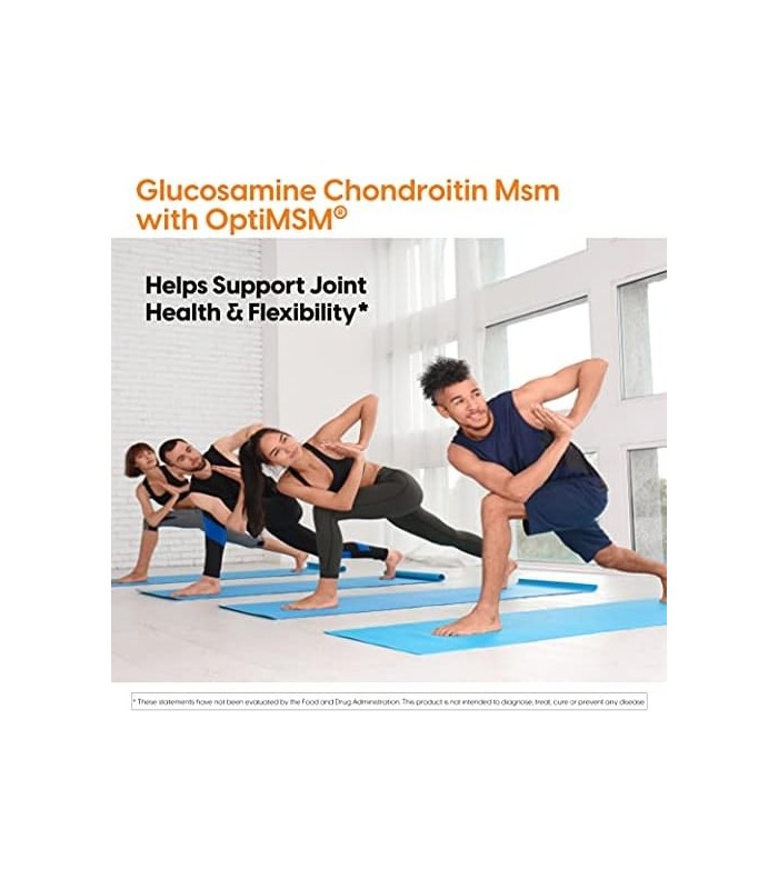 Doctors Best Glucosamine Chondroitin Msm com cápsulas OptiMSM, suporta estrutura articular saudável, função e conforto, não tran