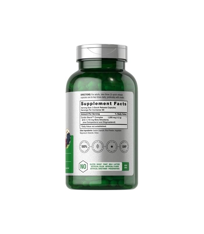 Beta Sitosterol 1200mg | 240 Cápsulas | Mega Força | Complexo de Esteróis Vegetais | Suplemento sem OGM e sem Glúten | por Horba