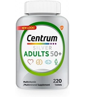 Multivitamínico Centrum Silver para Adultos 50 Plus, Suplemento, Vitamina D3, Vitaminas B, Sem Glúten, Ingredientes Não-OGM, Sup