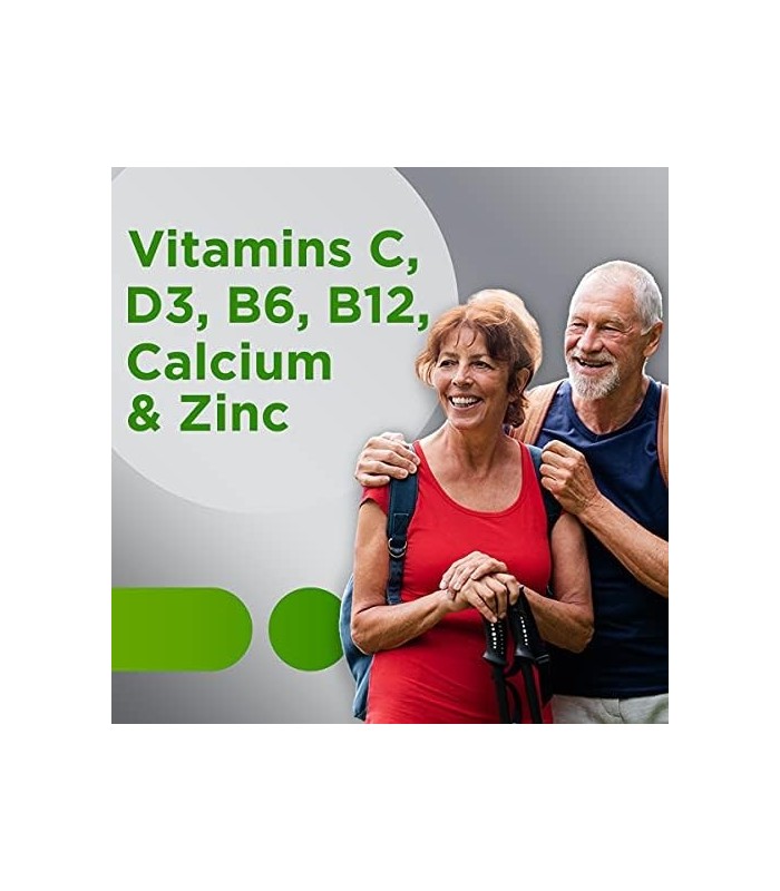 Multivitamínico Centrum Silver para Adultos 50 Plus, Suplemento, Vitamina D3, Vitaminas B, Sem Glúten, Ingredientes Não-OGM, Sup