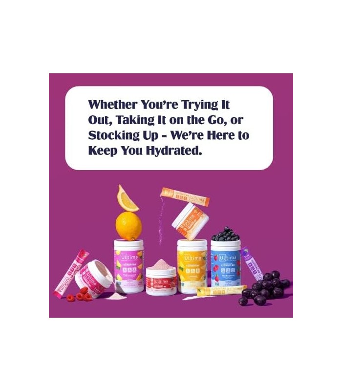 Ultima Replenisher Hydration Electrolyte Powder- Keto & Sugar Free- Sinta-se reabastecido, revitalizado- Naturalmente adoçado- N