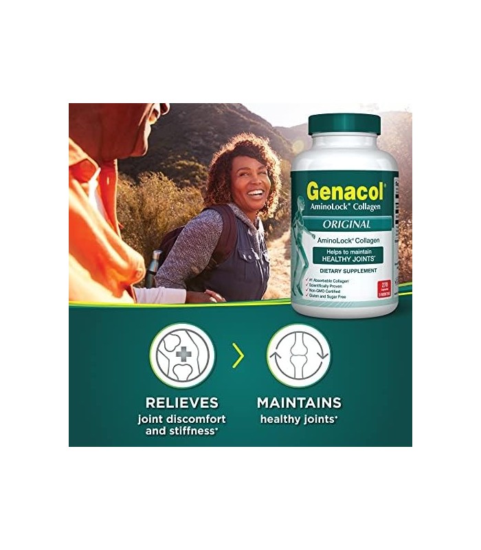 GENACOL Comprimidos de Suplemento de Colágeno para Articulações - 270 Cápsulas de Colágeno Hidrolisado Premium | Natural Certifi