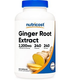 Nutricost Extrato de Raiz de Gengibre 550mg, 240 Cápsulas