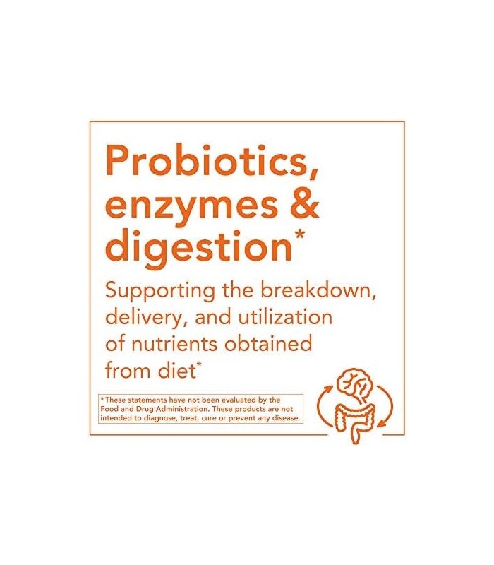 Suplementos  NOW, Saccharomyces Boulardii, 5 bilhões de CFU Probiótico, 60 Cápsulas Vegetais