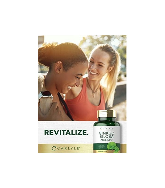 Carlyle Ginkgo Biloba 3000mg | 400 Comprimidos | Suplemento Vegetariano | Não transgênico, sem glúten