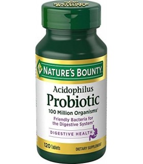Natures Bounty Probiotic Acidophilus Suplemento Alimentar Comprimidos, 100 ea - 2pc