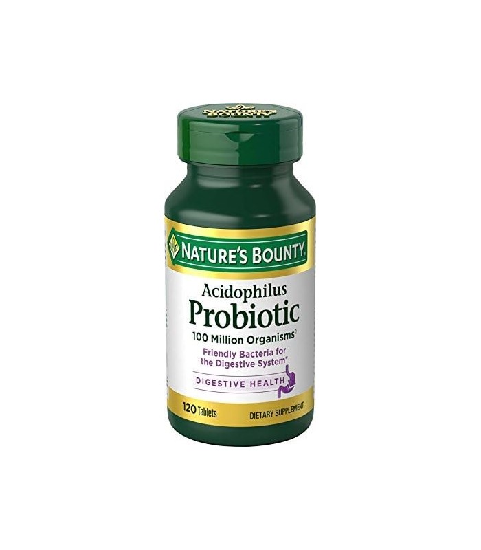 Natures Bounty Probiotic Acidophilus Suplemento Alimentar Comprimidos, 100 ea - 2pc