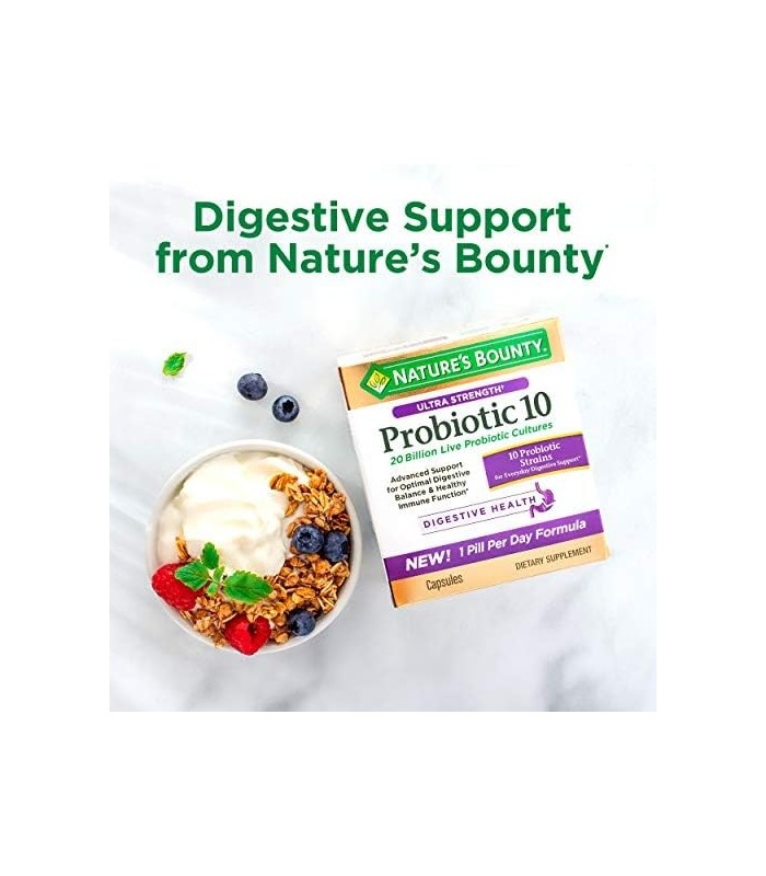 Natures Bounty Probiotic Acidophilus Suplemento Alimentar Comprimidos, 100 ea - 2pc