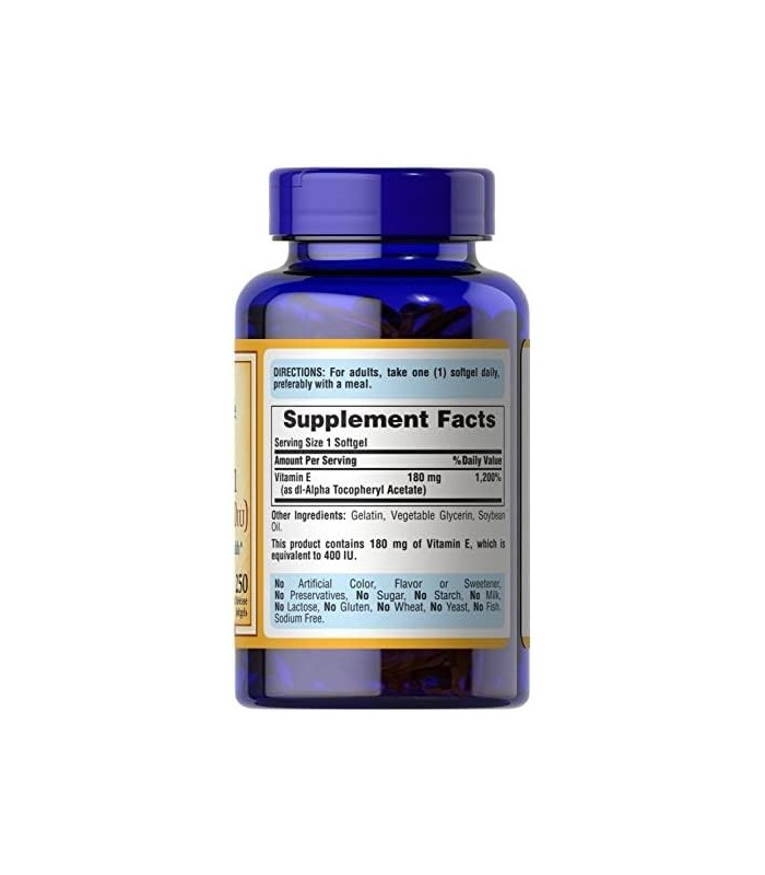 Puritans Pride Vitamina E-400 IU-250 Softgels (31578)