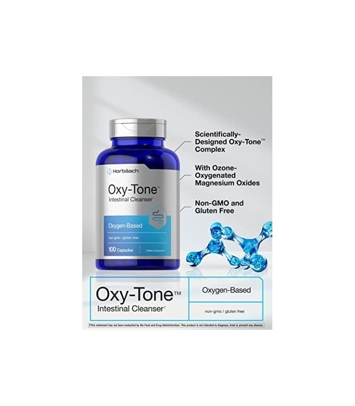 Limpeza do cólon | 100 Cápsulas | Pílulas de limpeza de cólon sem OGM e sem glúten | com Magnésio Ozonizado | por Horbaach