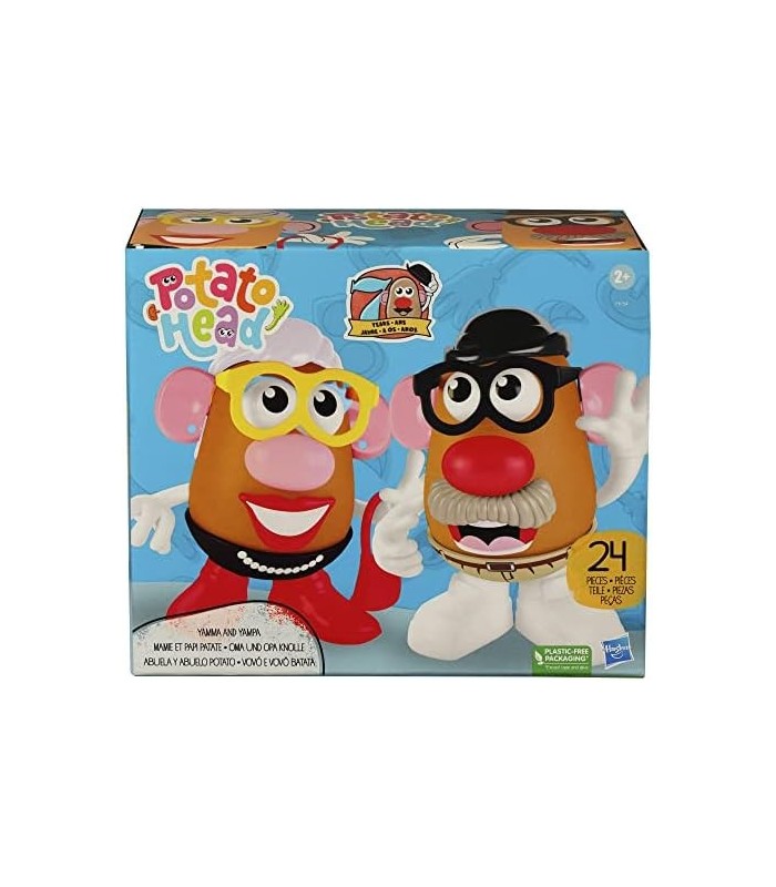 Mr Potato Head Potato Head Yamma e Yampa Toy para crianças de 2 anos ou mais, inclui 24 partes e peças, brinquedos criativos par