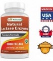 Best Naturals Fast Acting Lactase Enzyme Tablet, 3000 Fcc Alu, 180 Count (859375002900)