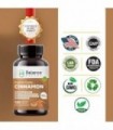 Canela de Ceilão Orgânica Certificada 1200mg - 120 Cápsulas Veg - Suporte ao Metabolismo do Açúcar, Suplemento de Suporte para a